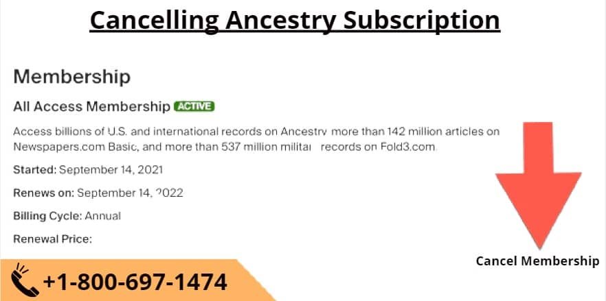 cancelling ancestry subscription